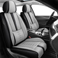Premium Leather Seat Covers for Nissan 370Z 2009-2020,Premium Car Seat Covers Front Set,Waterproof Car Seat Protectors with Airbag,Comfort Interior Cover Seats for Cars(Black+Grey)