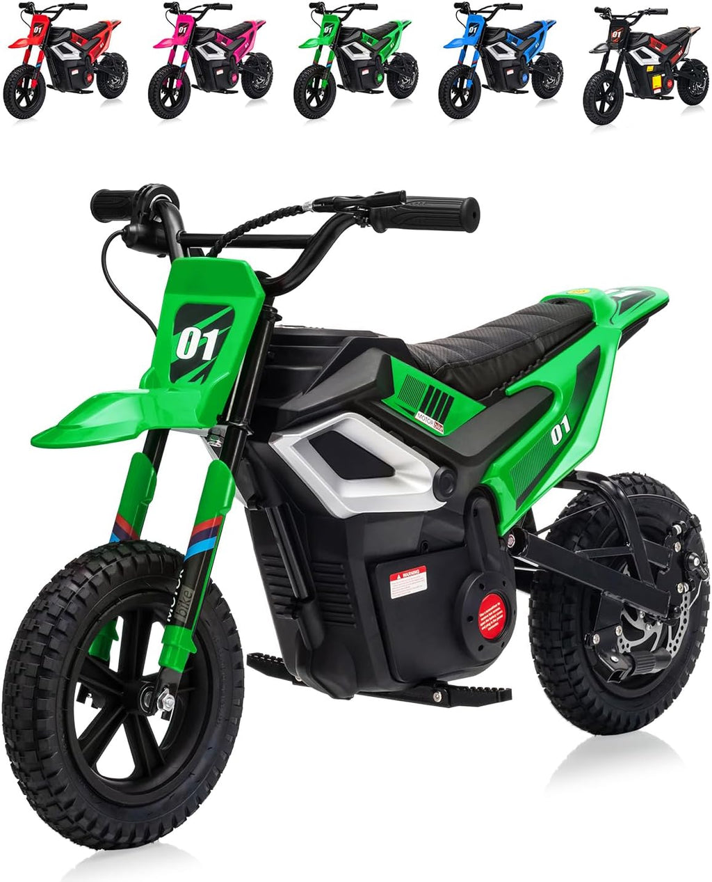 GarveeLife Electric Dirt Bike for Teens, 12' Fat Tire 350W Electric Motorcycle with 24V Battery, 14MPH Top Speed, 130 LBS Max Load, Mini Dirtbike for Kids, Mountain Off-Road Bike Fit Age 10+