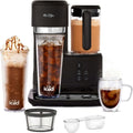 Mr. Coffee 3-in-1 Single-Serve Iced and Hot Coffee/Tea Maker with Blender with Reusable Filter, Scoop, Recipe Book, 2 Tumblers, Lids and Straws, Black
