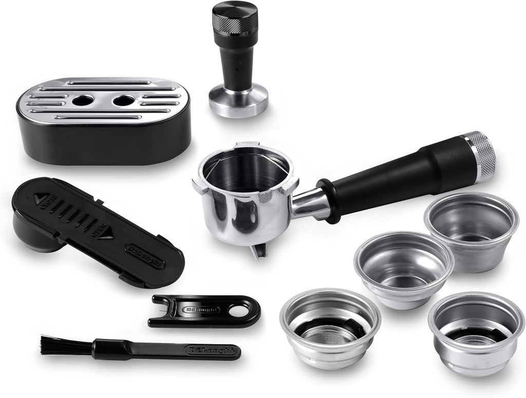 De'Longhi Dedica Maestro Espresso Machine with Milk Frother, 15-Bar Pump & Temperature Control - Barista Coffee Maker Kit for Espresso, Latte, Cappuccino & Iced Coffee - Italian Stainless Steel Design