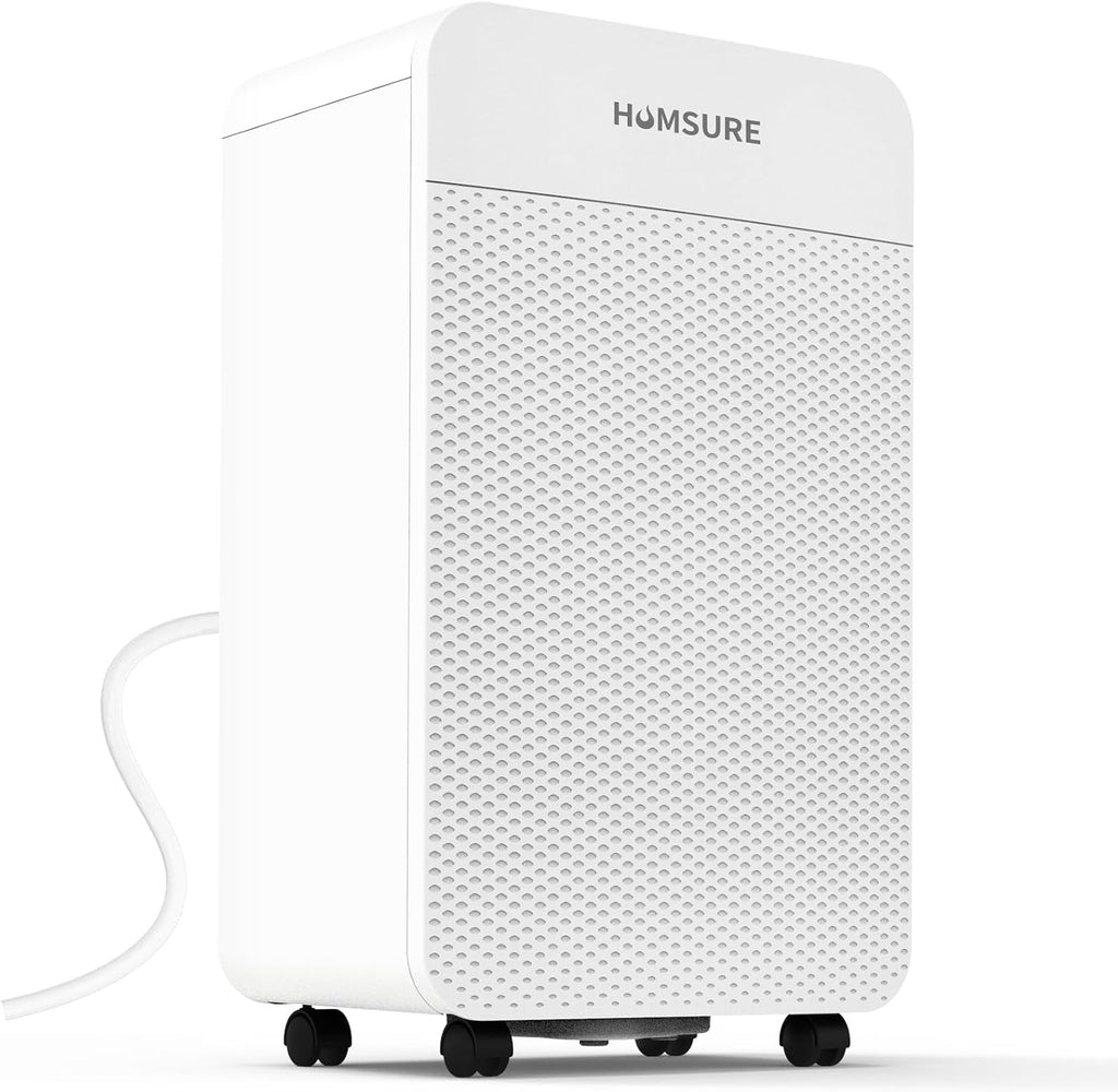 HUMSURE 4500 Sq. Ft 80 Pints Dehumidifier for Basement and Home, Bathroom, Bedroom, Equipped With Drainage Hose, Automatic Defrosting, 24-Hour Timer Function