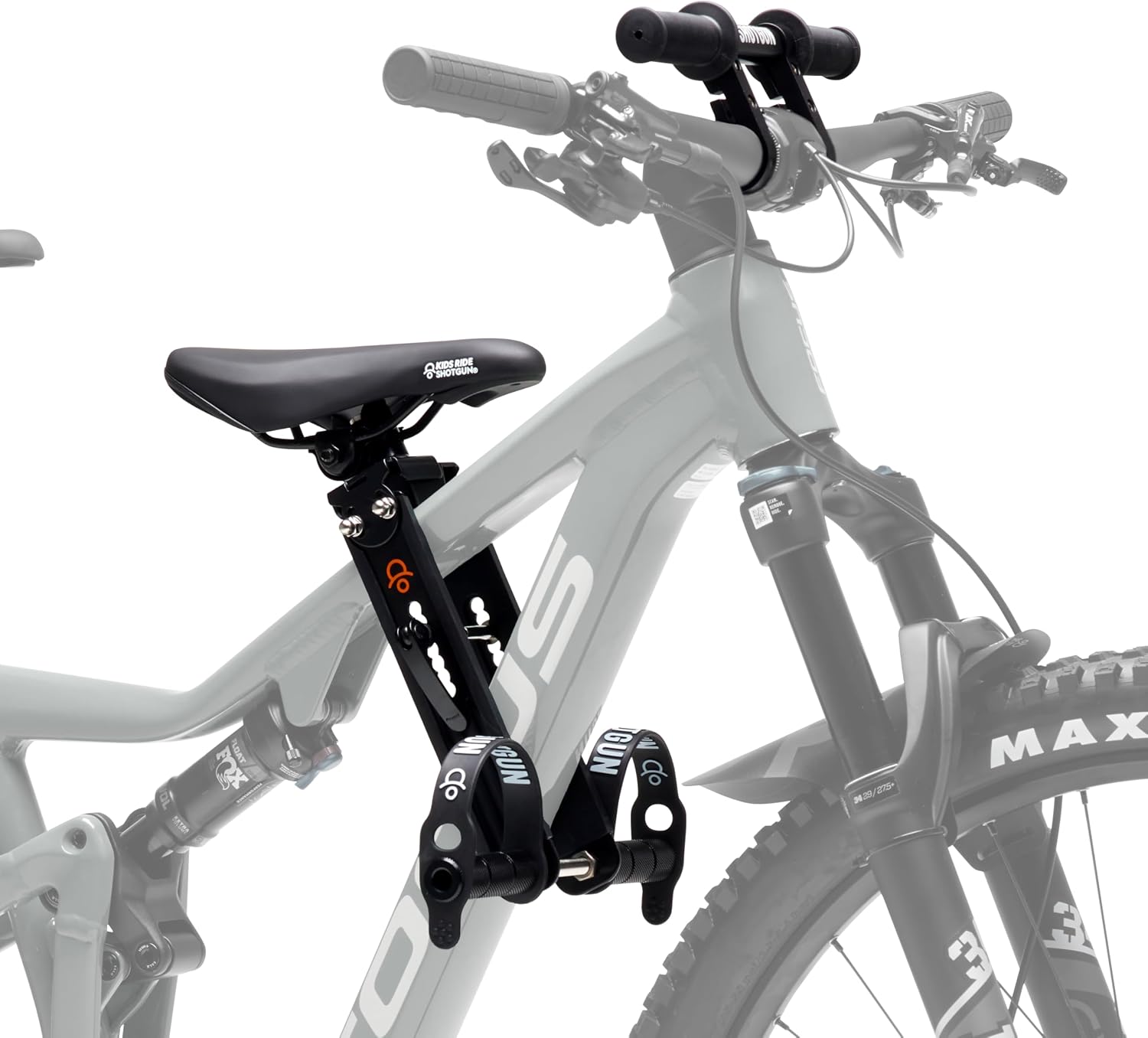 Kids Ride Shotgun - Child Bike Seat & Handlebar Combos - Front Mounted, for Children Aged 2~5 Years, Fits Most Adult Modern Mountain Bikes, Adjustable for Comfort