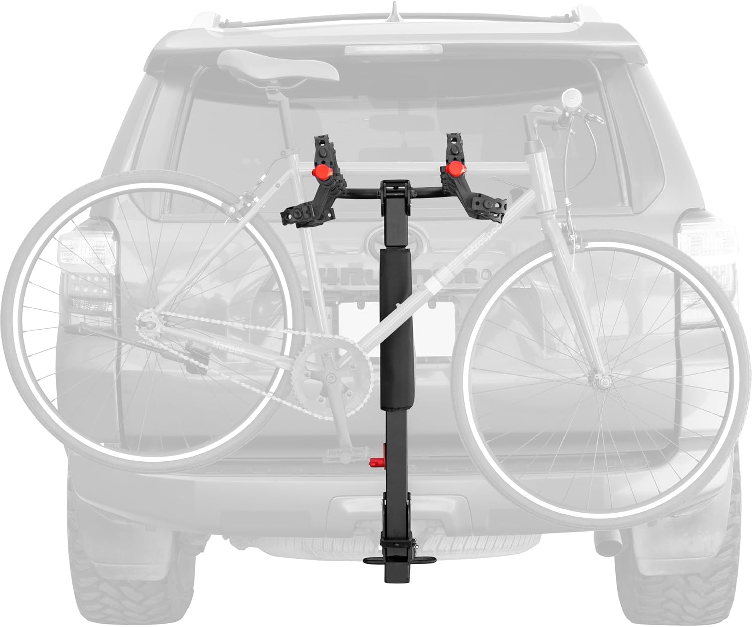 Retrospec Lenox 2-5 Bike Rack Hitch for Car, Truck, SUV - 2in Hitch Mount with Foldable Steel Frame, Anti-Rattle Adapter & Tie Down Straps