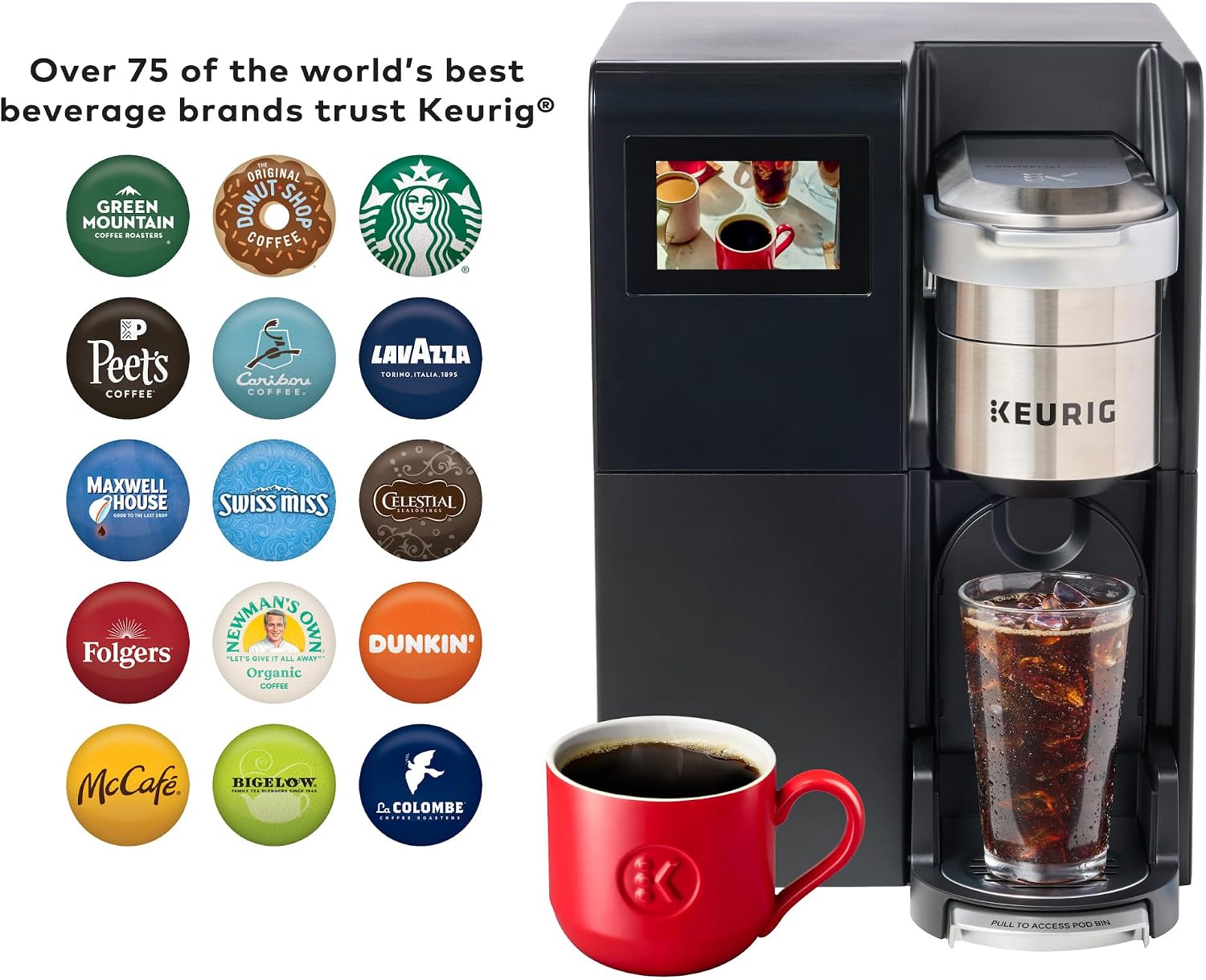 Keurig K-3550 Large Business Single Serve Coffee Maker, Plumbed, Silver/Black