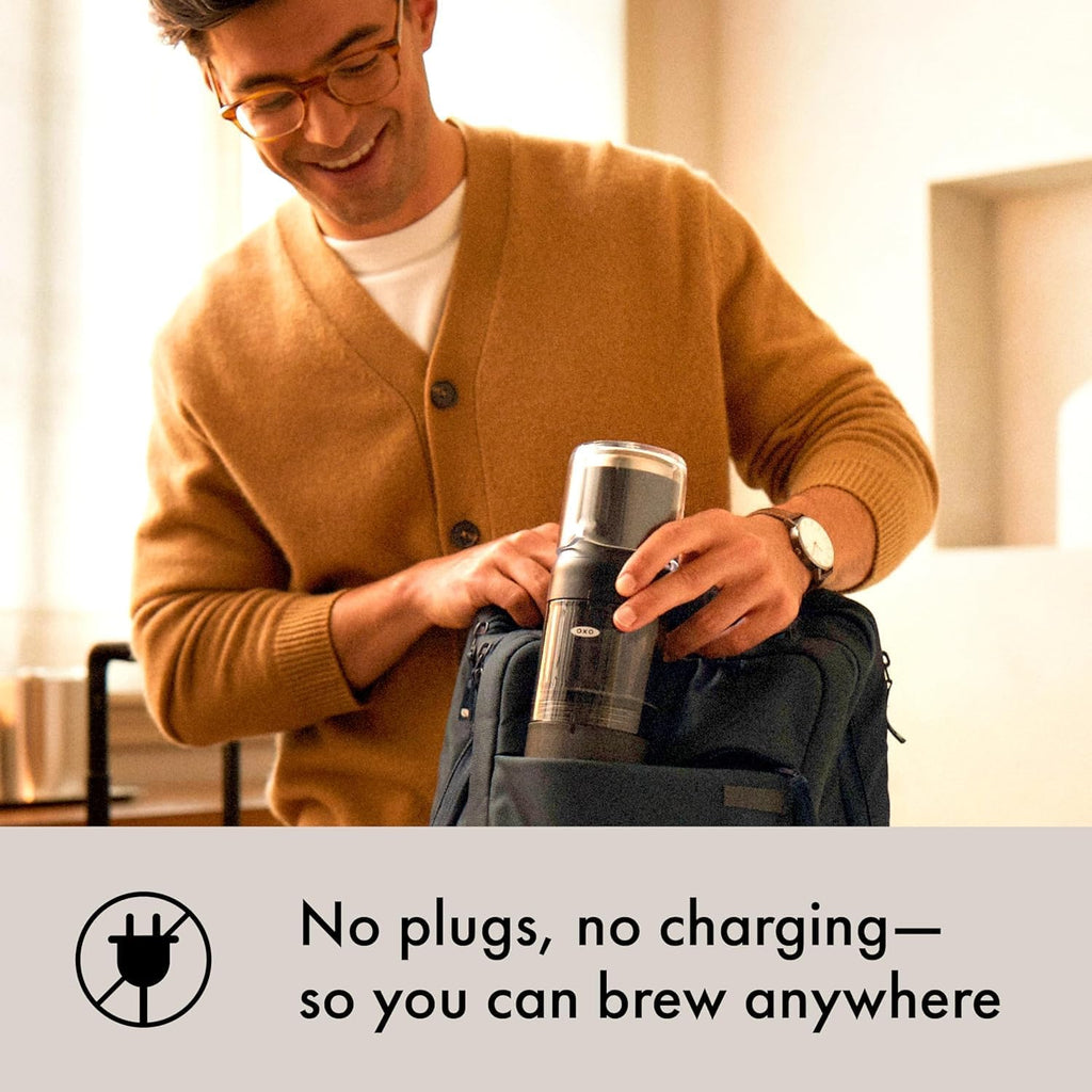 OXO Brew Rapid Brewer - Portable Coffee Maker,Fast Manual Hot & Cold Brew,Small Handheld Brewer,Compact Travel Coffee Maker,(Pack of 4)