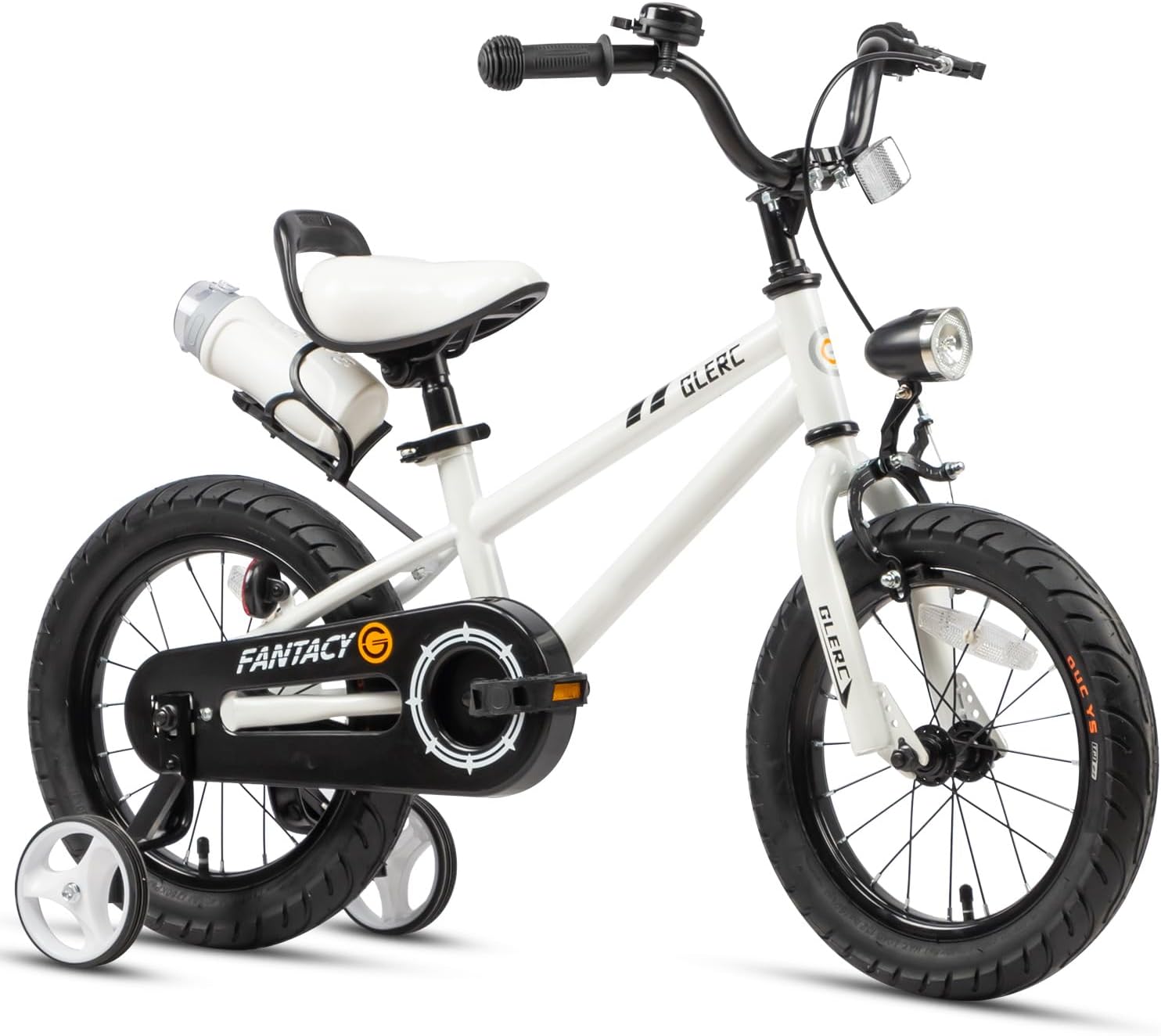 Glerc Fantacy Kids Bike, 12-20 Inch Children Bicycle for 2-13 Years Old Boys Girls, Kids Bicycle with Water Bottle Holder & Headlight & Training Wheels, Multiple Colors