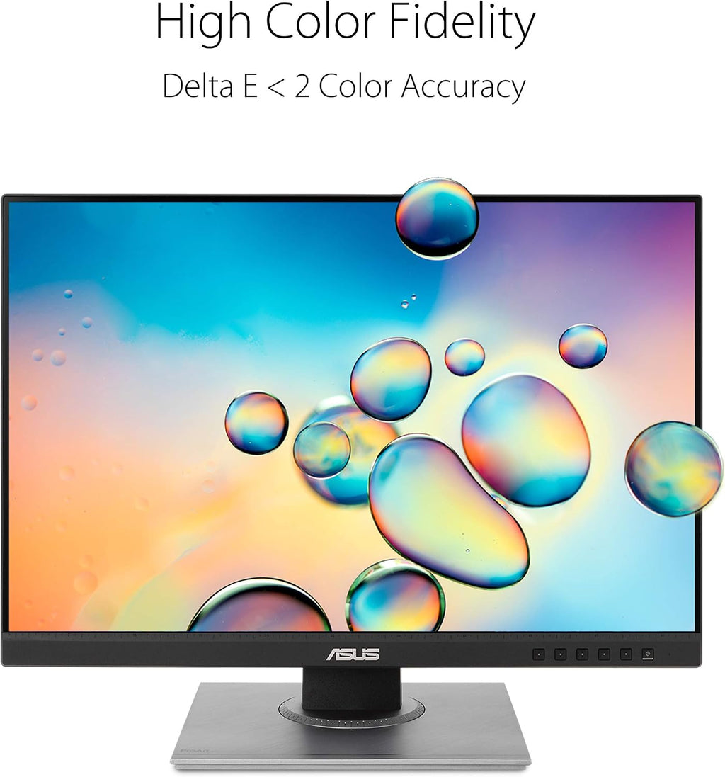 ASUS ProArt 24' Monitor - WUXGA (1920 x 1200), 16:10 Monitor, 100% sRGB/Rec.709 ΔE < 2, IPS, DisplayPort, HDMI, Calman Verified, Anti-Glare, Tilt, Pivot, Swivel, Height Adjustable - PA248QV