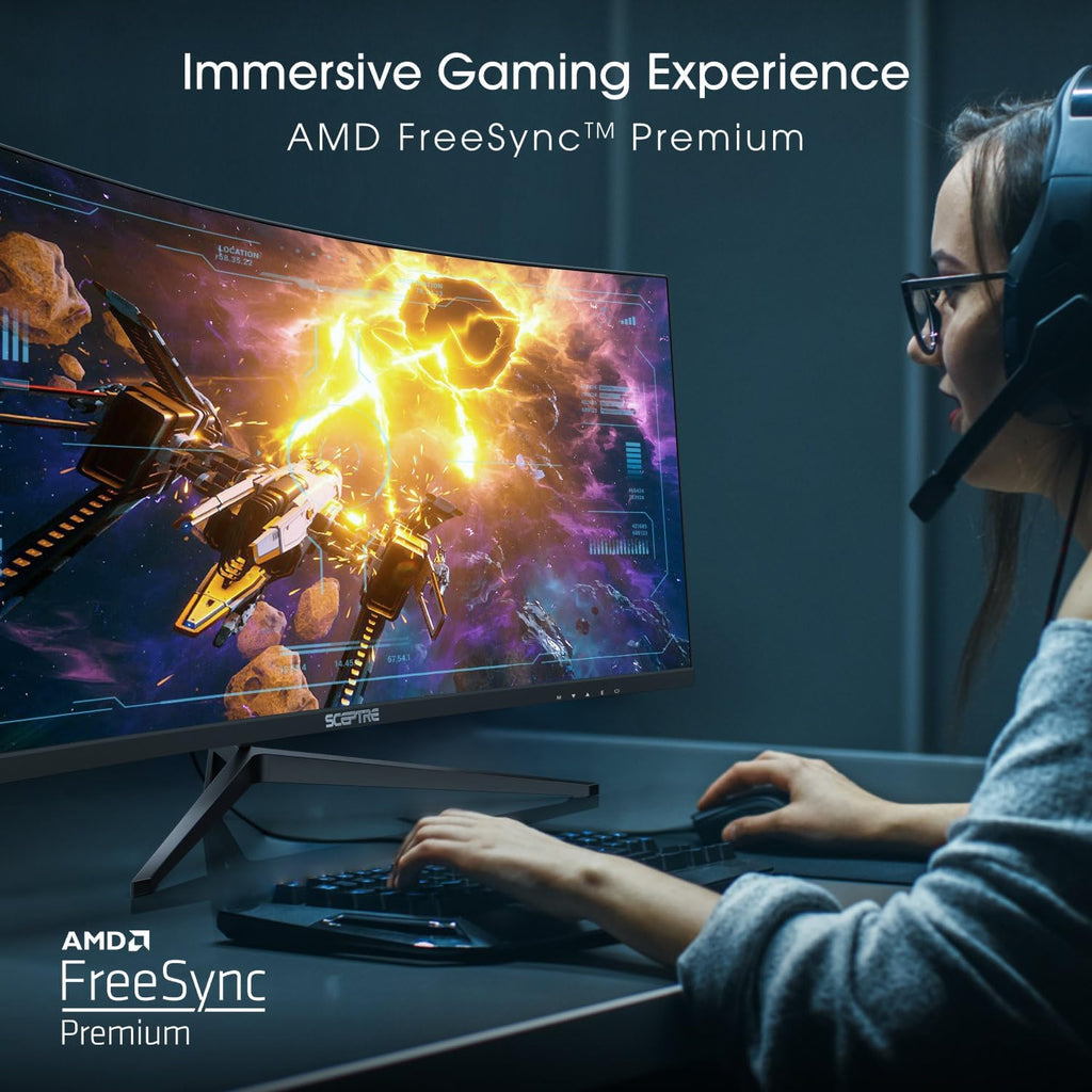 Sceptre Prime Curved 30-inch Gaming Monitor 200+Hz FreeSync Build-in Speakers 2560 x 1080p HDMI DP Machine Black 2026 (C305B-200UN Series)