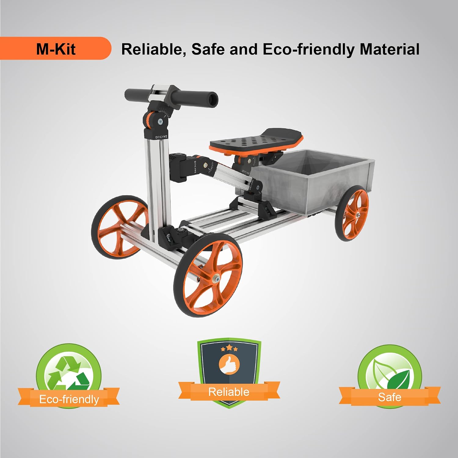Harper & Bright Designs Balance Bike for Kids Ages 1-4, Outdoor Bicycle Karts with Three Wheels for Boys and Girls, 20 in 1 Toddler Kick Scooters, Not Electric, Silver