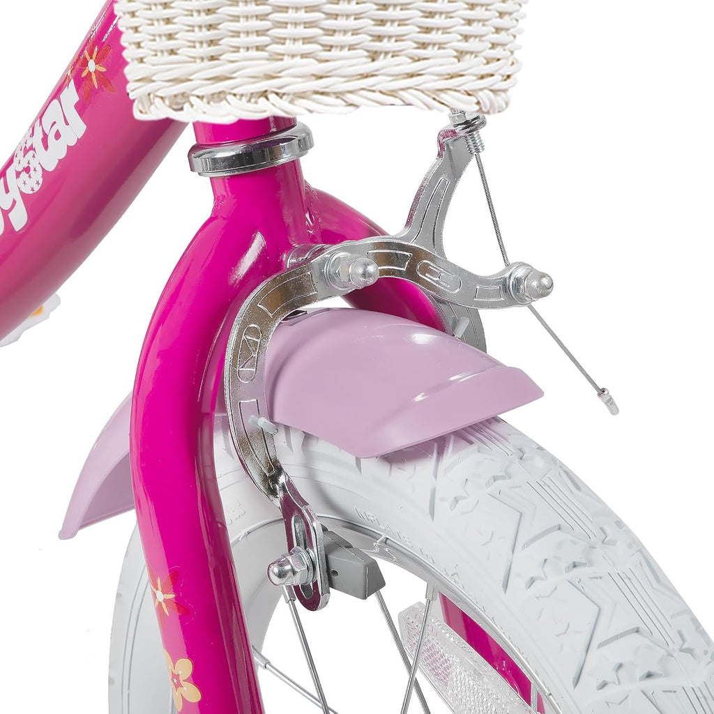 JOYSTAR Unicorn Kids Bike for Girls Ages 2-9 Years Old, 12 14 16 18 Inch Kids Bike with Training Wheels, Doll Seat, Streamers and Basket, Toddler Girl Bicycle, Multiple Colors