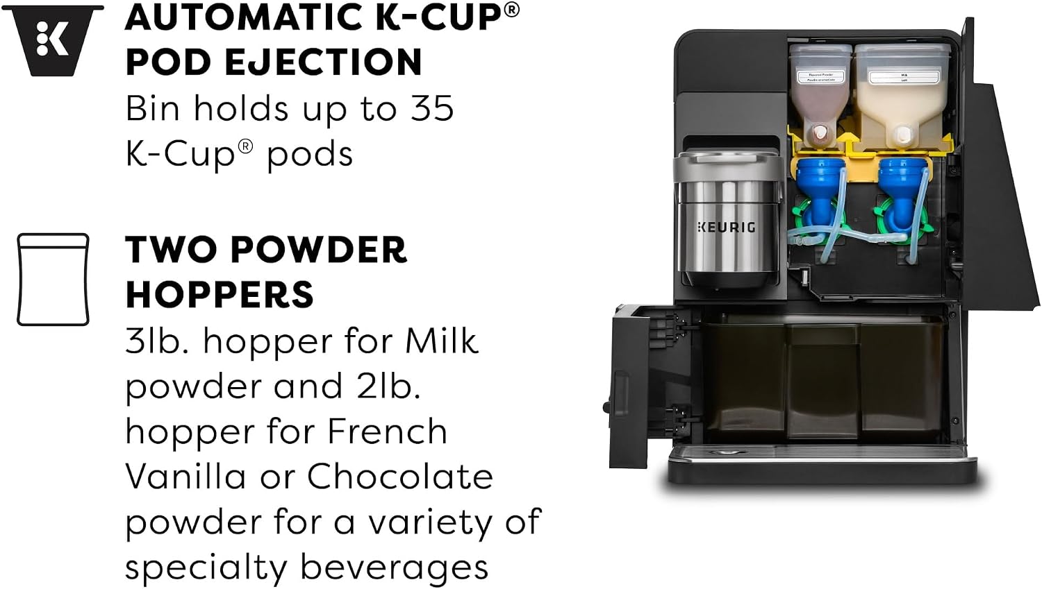 Keurig K-4500 Large Business Single Serve Coffee and Specialty Beverage Café System, Plumbed, Silver/Black