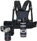 Nicama AH1 Camera Shoulder Harness for 2 Cameras, Carrier Chest Vest with 38mm Square Arca Mount Plate for Canon Nikon Sony