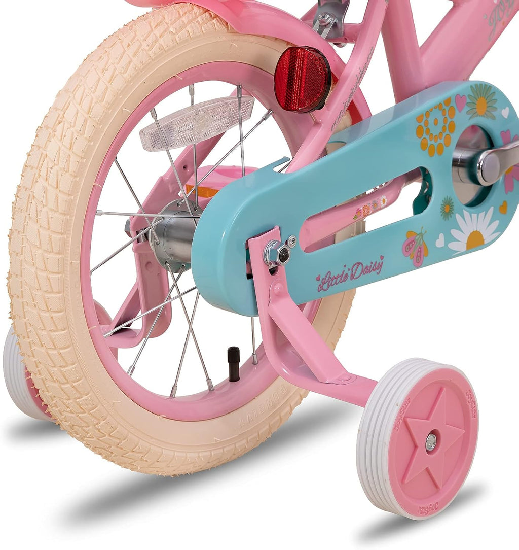 JOYSTAR Little Daisy Kids Bike for Girls Boys Ages 2-7 Years, 12 14 16 Inch Girls Bikes with Doll Bike Seat & Streamers, Boys Bike with Flag & Number Plate, Multiple Colors
