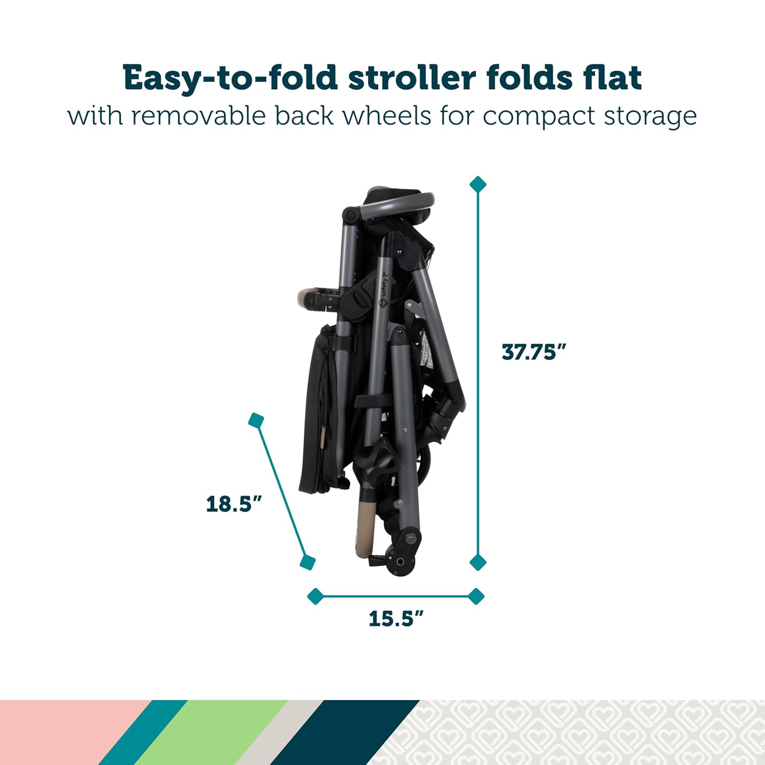 Safety 1st onBoard Slide 6-in-1 Infant Car Seat & Baby Stroller Travel System with SafetySlide Base, Rocky Point