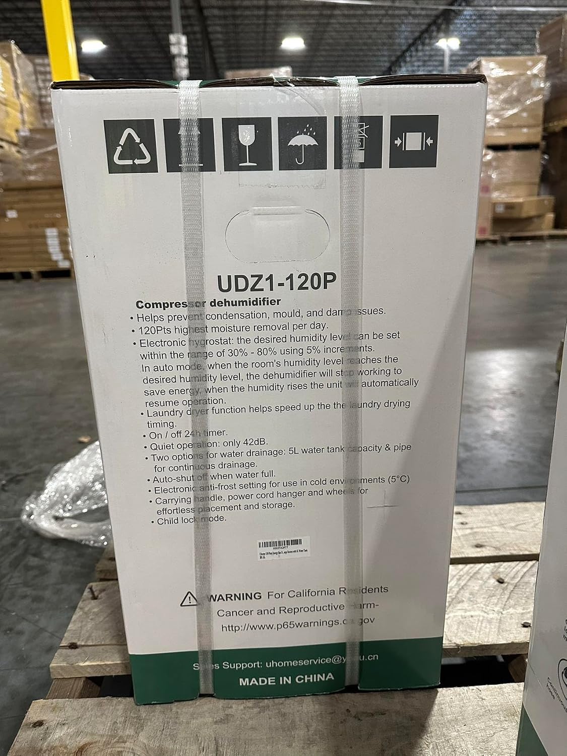 Uhome 120 Pints Dehumidifier with Drain Hose - 6000 Sq. Ft Quiet Dehumidifier for Home, Basements, Storages and Large Rooms with 5L Water Tank