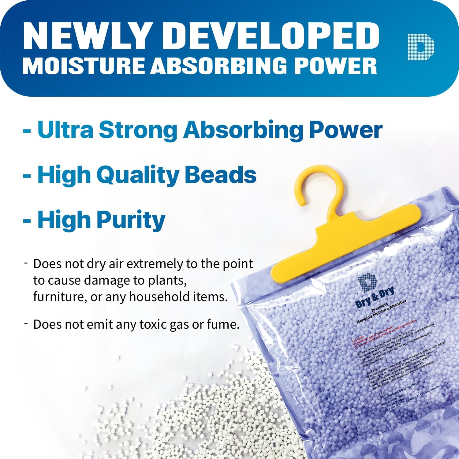 Dry & Dry 44 Pack[14 OZ] Premium Moisture Absorbers Dehumidifiers for Home Dehumidifier for Basement Dehumdifiers for Bedroom Small Dehumidifiers - Dehumidifiers Moisture Absorber