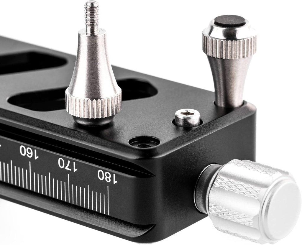 NiSi - NM-200S Macro Focusing Rail, Precision Focus Slider for Macro Photography , Universal Tripod Mounting, 360-Degree Rotating Clamp with Quick-Release Plate, Detachable Feet, Arca-Swiss Compatible