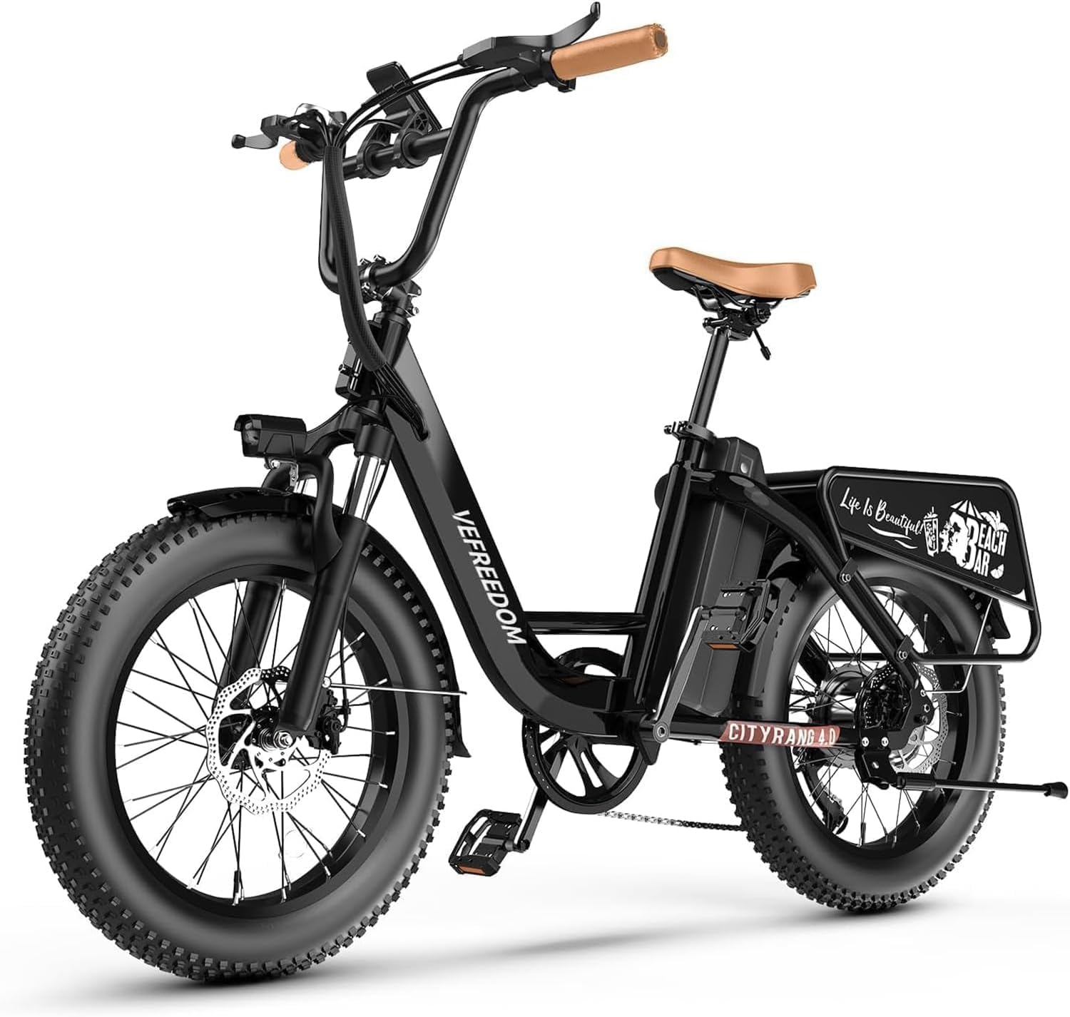 EUY Electric Bike for Adults with Peak 1500W Motor, 48V 20Ah Removable Battery Fast Ebike,Max 70Miles,20' x4.0 Fat Tire Commuting Electric Mountain Bike,7-Speed, Step-Thru Bicycle