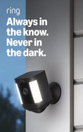 Ring Spotlight Cam Plus, Battery (newest model), Home or business security with HD video, Two-Way Talk, Color Night Vision, and Security Siren, Black