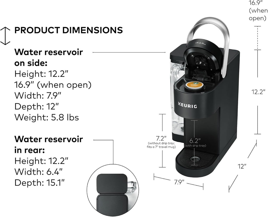 Keurig K-Supreme SMART Coffee Maker, MultiStream Technology, Brews 6-12oz Cup Sizes, Black