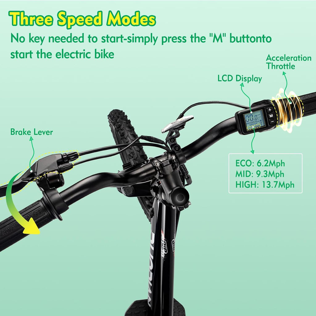 Electric Bike for Kids, 350W/250W Motor, 36V 7.8/5.2Ah, 15.5/13.7 MPH, 15/12 Miles Long Range, 16' Tires, Kids Electric Bike Aged 6 and Above, Youth Off-Road Electric Bicycle
