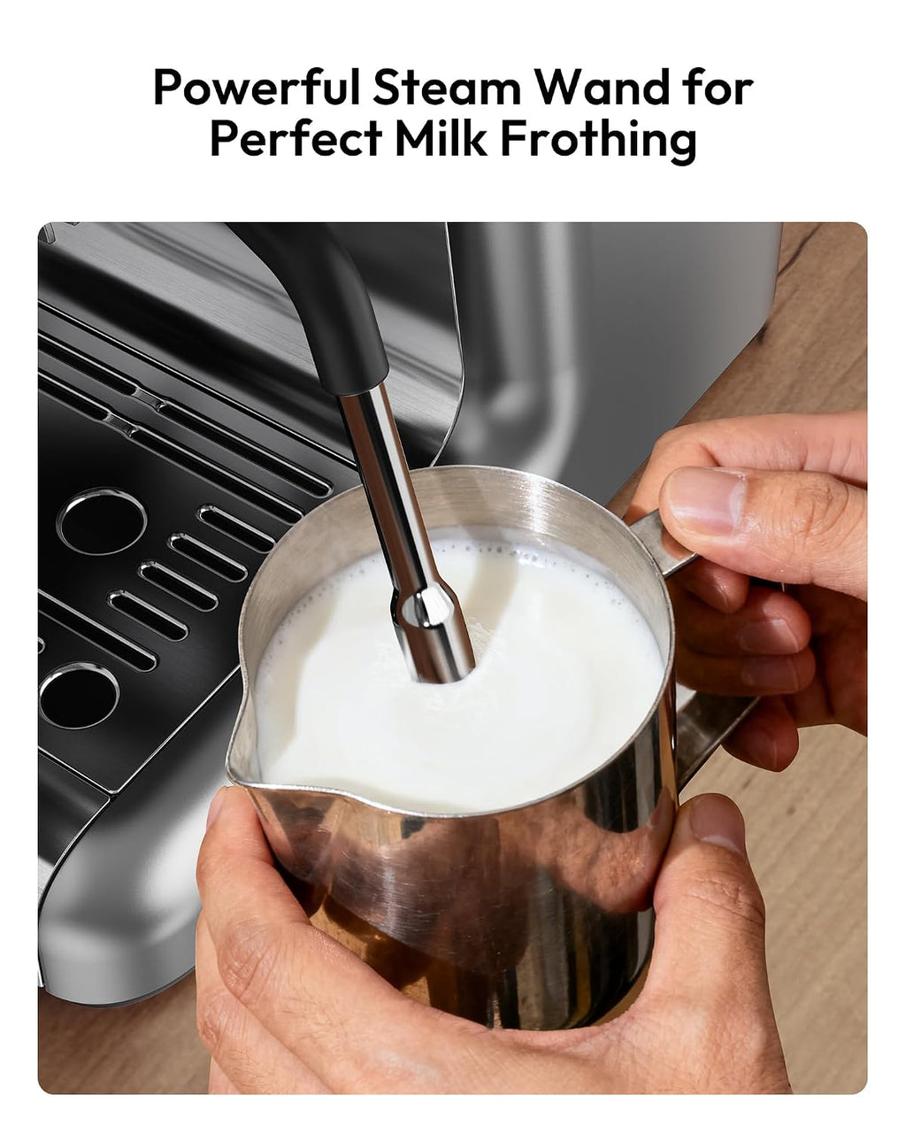 EUHOMY Espresso Machine with Grinder, 30 Grind Settings, 20 Bar Coffee Maker with 58mm Portafilter, Expresso Coffee Machines with Touch Screen for Home, Milk Frother for Latte & Cappuccino