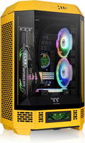 Thermaltake Tower 300 Bumblebee Micro-ATX Case; 2x140mm CT Fan Included; Support Up to 420mm Radiator; Optional Chassis Stand Kit Allows Horizontal Display; CA-1Y4-00S4WN-00; 3 Year Warranty