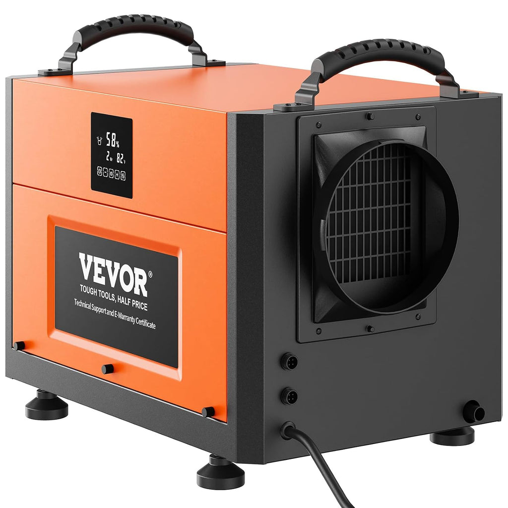 VEVOR 190 Pints Commercial Dehumidifier with Drain Hose for Crawl Spaces, Basements Warehouse & Job Sites, Large Capacity Dehumidifier for Water Damage Restoration, Auto Defrost, CSA Listed