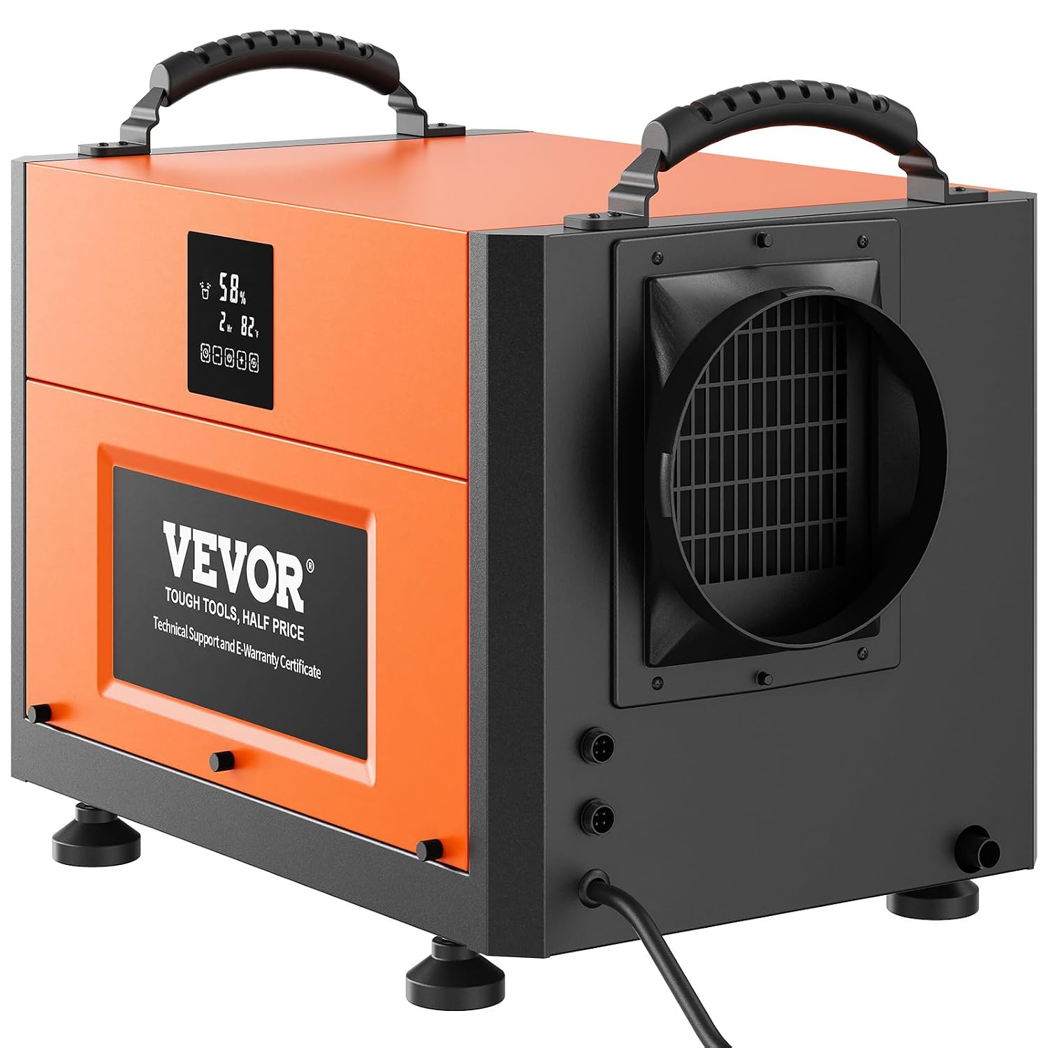 VEVOR 190 Pints Commercial Dehumidifier with Drain Hose for Crawl Spaces, Basements Warehouse & Job Sites, Large Capacity Dehumidifier for Water Damage Restoration, Auto Defrost, CSA Listed