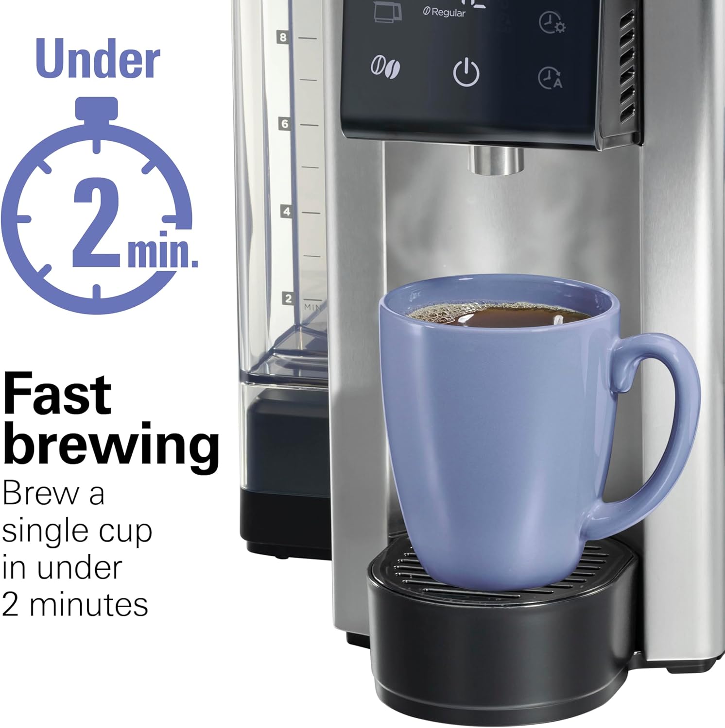 Hamilton Beach FlexBrew Advanced 5-in-1 Thermal Programmable 12 Cup Drip and Single Serve Hot & Iced Coffee Maker, Movable 60oz. Water Reservoir, Use Pod Packs and Grounds, Fast Brewing, Black (49929)