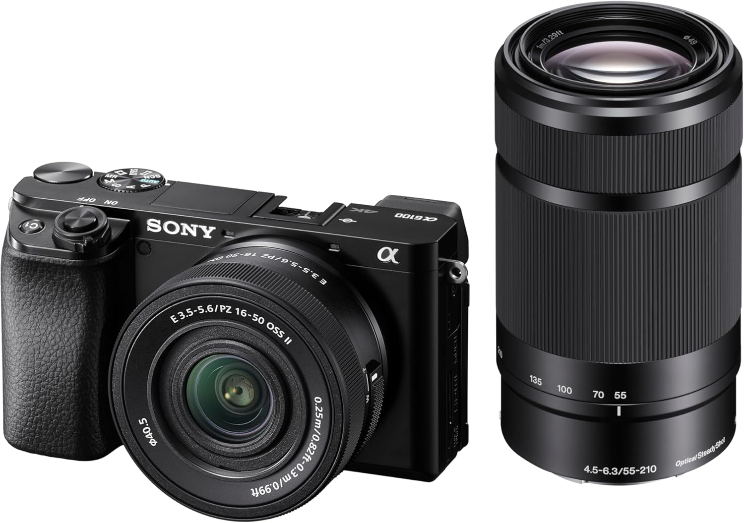 Sony Alpha a6100 w/ 16-50mm + 55-210mm,Black