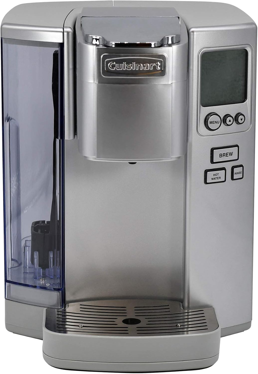 Cuisinart Coffee Maker, Single Serve 72-Ounce Reservoir Coffee Machine, Programmable Brewing & Hot Water Dispenser, Stainless Steel, Cool Grey
