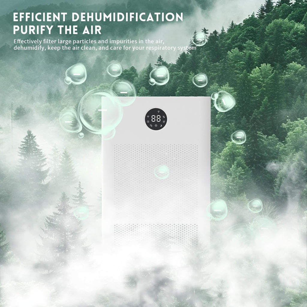 HD022 Rotary Dehumidifier for Bedroom Ultra Quiet Small Portable Air Purifier with Dehumidifiers for Basement Home Bathroom RV Dehumidifiers with Washable Filter Humidity Display Timer Mode