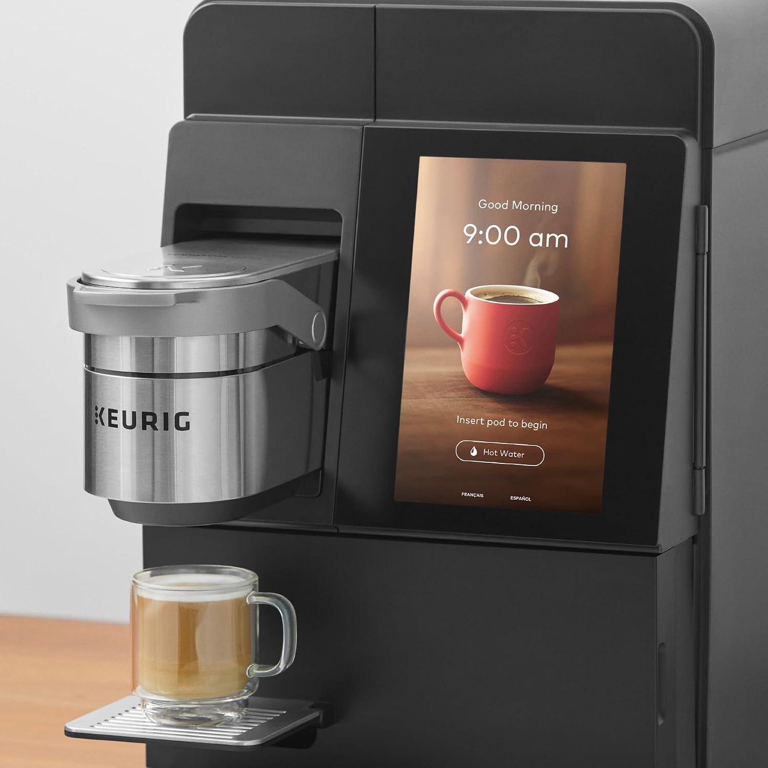 Keurig K-4500 Large Business Single Serve Coffee and Specialty Beverage Café System, Plumbed, Silver/Black