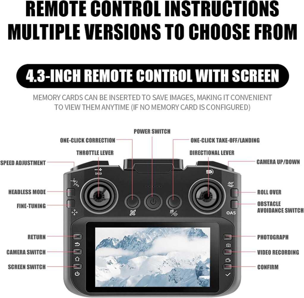 Drones for Kids 8-12 – Drone with camera for kids & Beginners,Kids drone with Fancy LED Lights, 4.3' Built-In FPV Screen, Three Batteries, Perfect Holiday & Birthday Gift, Indoor & Outdoor Quadcopter Toy
