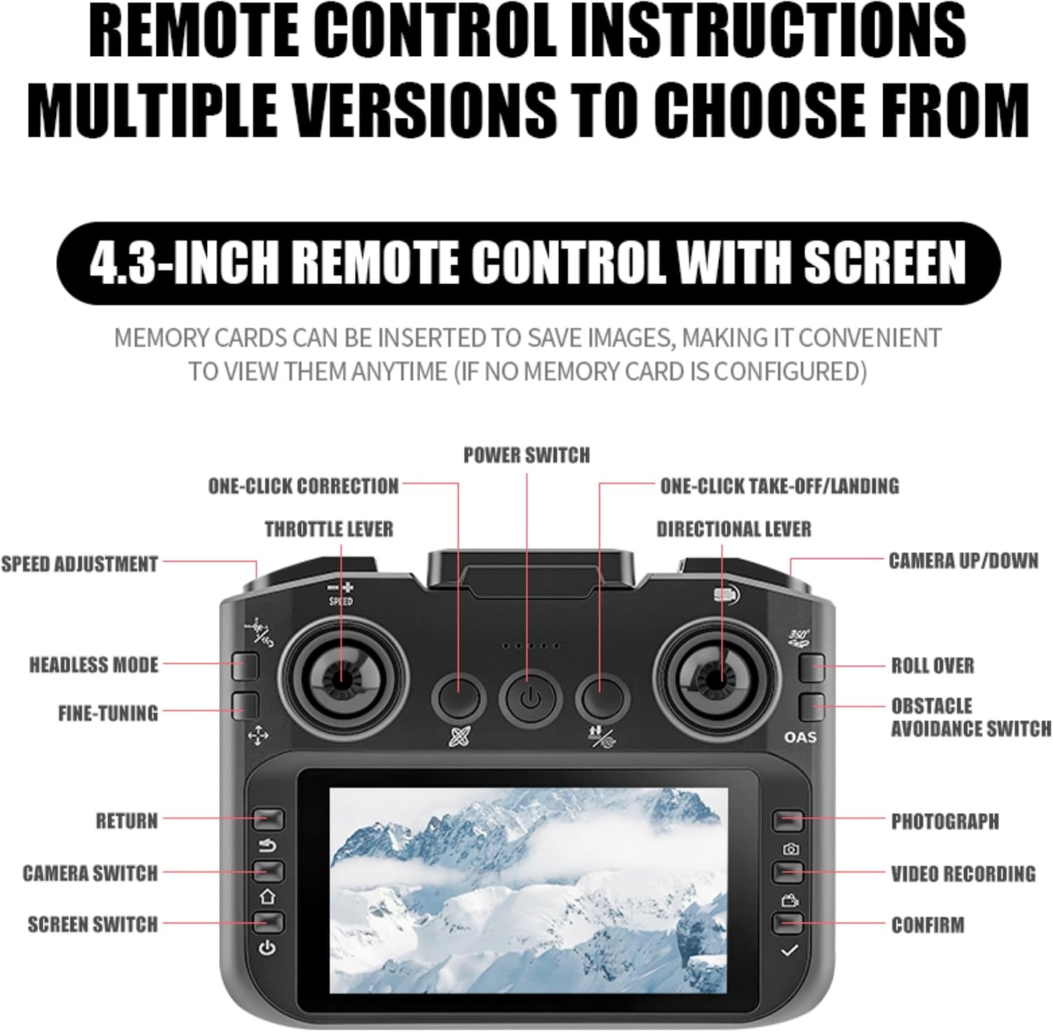 Drones for Kids 8-12 – Drone with camera for kids & Beginners,Kids drone with Fancy LED Lights, 4.3' Built-In FPV Screen, Three Batteries, Perfect Holiday & Birthday Gift, Indoor & Outdoor Quadcopter Toy
