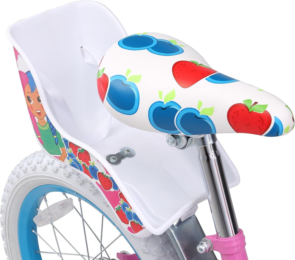 Titan Girls BMX Bike for Kids Ages 4-7, 16-Inch Wheels, 9-Inch Frame, Training Wheels, Toy Seat, Doll Basket, Streamers, First Bike, Princess Bicycle, Gift for Girls | for Kids, Training Wheels, Toy Seat, Doll Basket, Streamers, First Bike