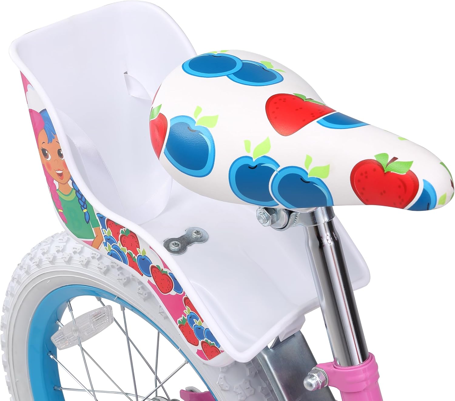 Titan Girls BMX Bike for Kids Ages 4-7, 16-Inch Wheels, 9-Inch Frame, Training Wheels, Toy Seat, Doll Basket, Streamers, First Bike, Princess Bicycle, Gift for Girls | for Kids, Training Wheels, Toy Seat, Doll Basket, Streamers, First Bike