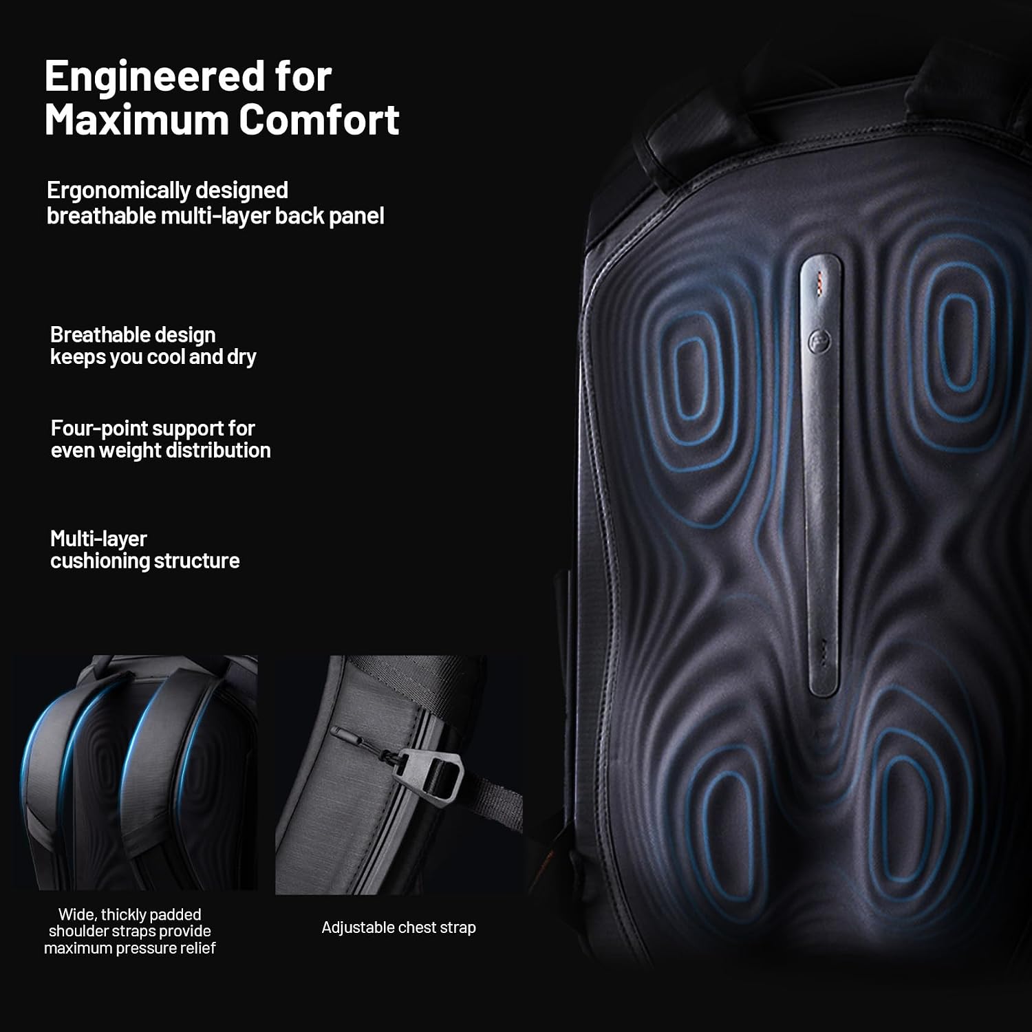PGYTECH OneGo 2 Camera Backpack 25L with Laptop/iPad Compartment Waterproof Camera Backpack for Urban & Travel Photography Compatible with Sony/Canon/Nikon/DSLR Mirrorless Cameras, Matte Black