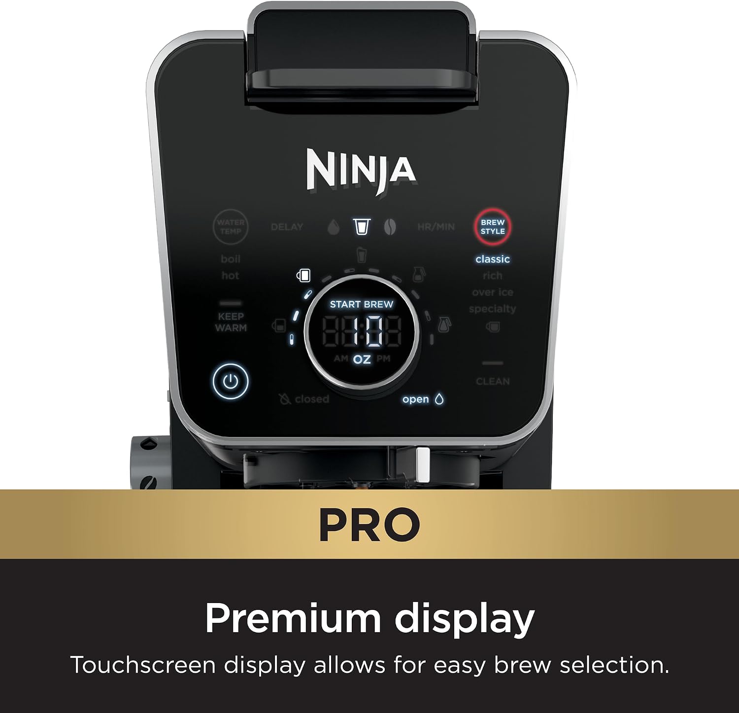 Ninja Specialty Drip Coffee Maker | DualBrew™ Pro Specialty Coffee Machine w/ Frother, Paper Filter | Brew with Pods & Grounds, K Cups Compatible | 4 Brew Styles, 13 Cup to Pot Sizes | Black, CFP301