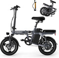 INSDRGN Electric Bike for Adults and Teens, 14' Folding E Bikes, 650W Peak Motor, 48V 499Wh/768Wh Removable Battery, 28-50 Miles PAS Range, 20MPH Electric Mountain Bike, 9 Shock Absorbers, UL 2849