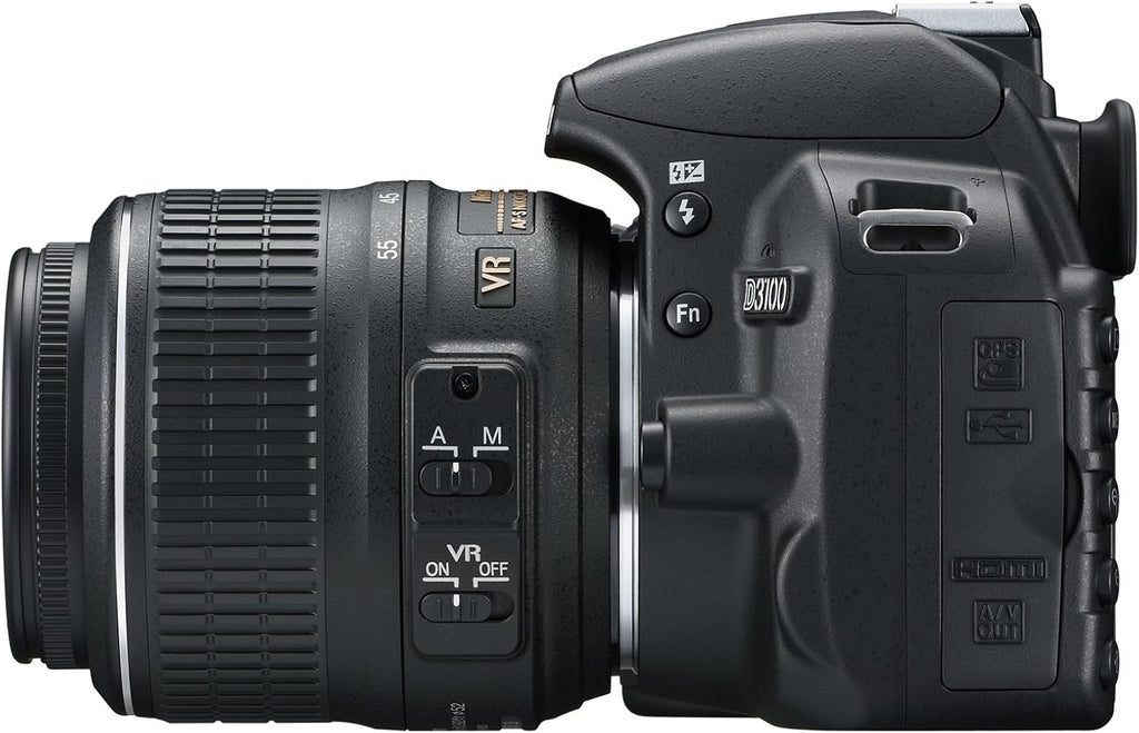 Nikon D3100 14.2MP DX-Format Digital SLR Camera Kit with 18-55mm f/3.5-5.6 VR Lens - (Black) [International Version]