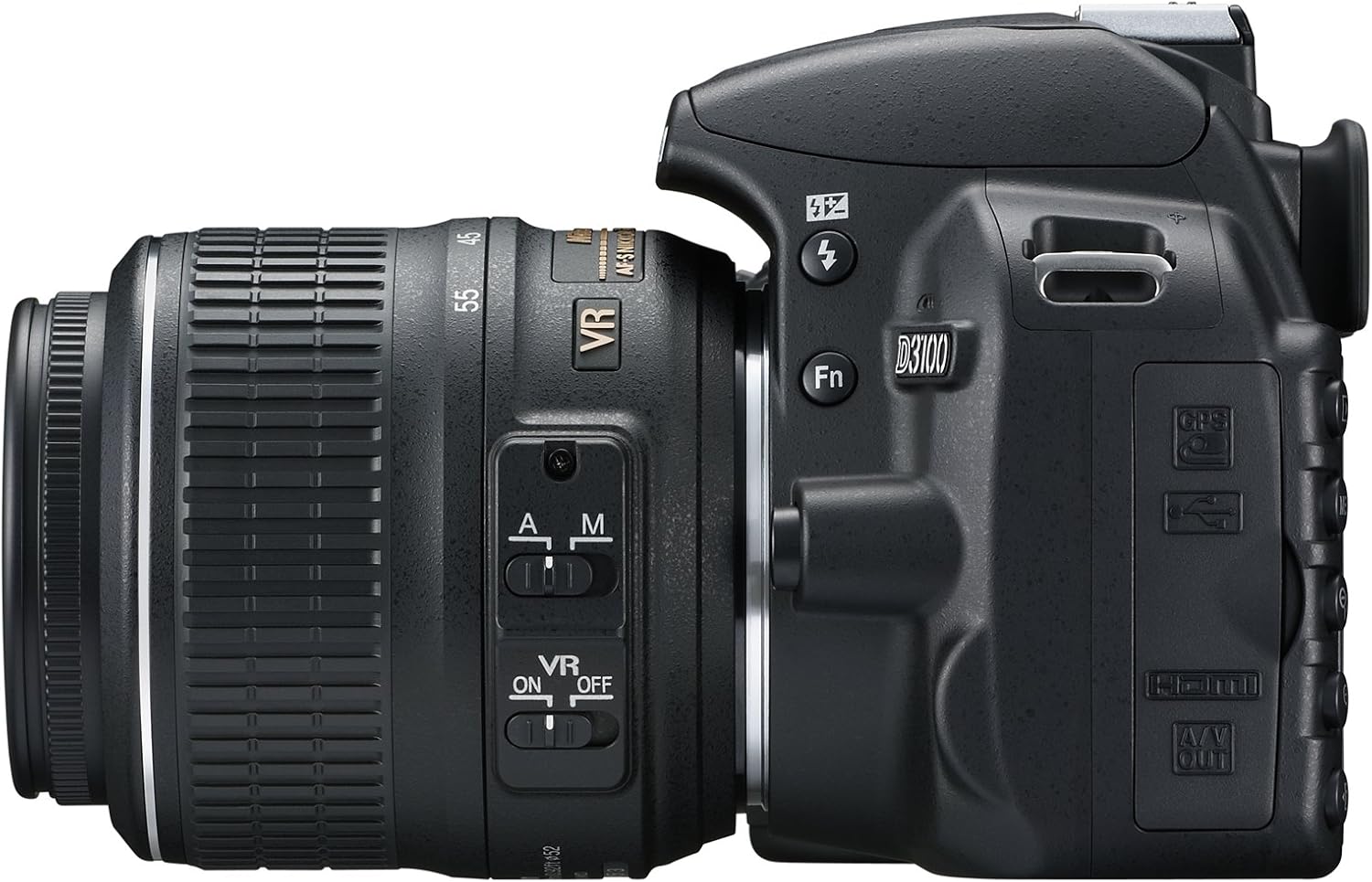 Nikon D3100 14.2MP DX-Format Digital SLR Camera Kit with 18-55mm f/3.5-5.6 VR Lens - (Black) [International Version]