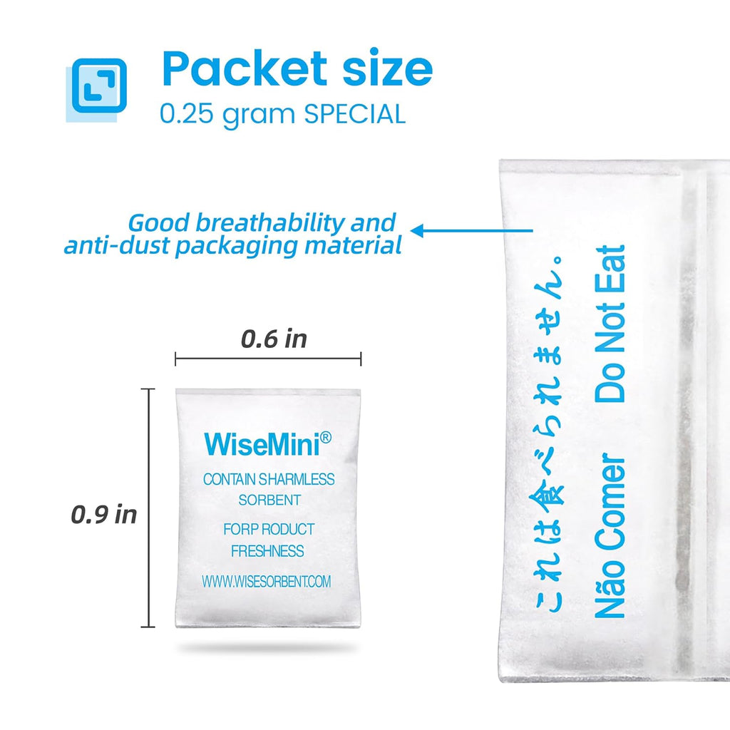 Wisesorb 0.25 Gram 15000 Pack Silica Gel Packets, Dessicant Packets, Silica Gel Packs, Moisture Absorbers for Food Storage, Food Safe Desiccant Dehumidifiers