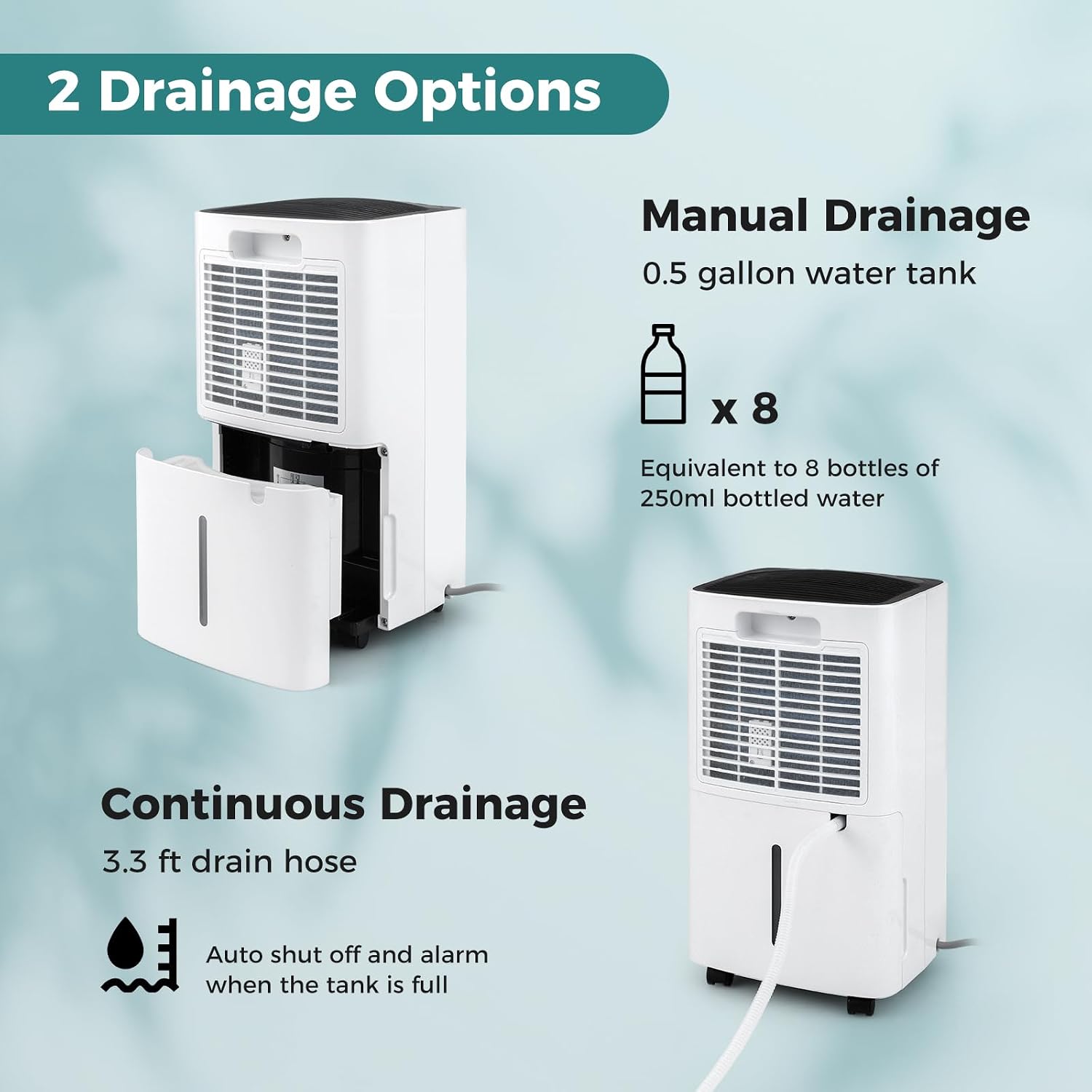 COSTWAY Dehumidifier for Large Room and Basements, Portable 30 Pints Dehumidifier with 3 Modes, 2 Speeds, Low Noise, 24H Timer, Auto or Manual Drainage