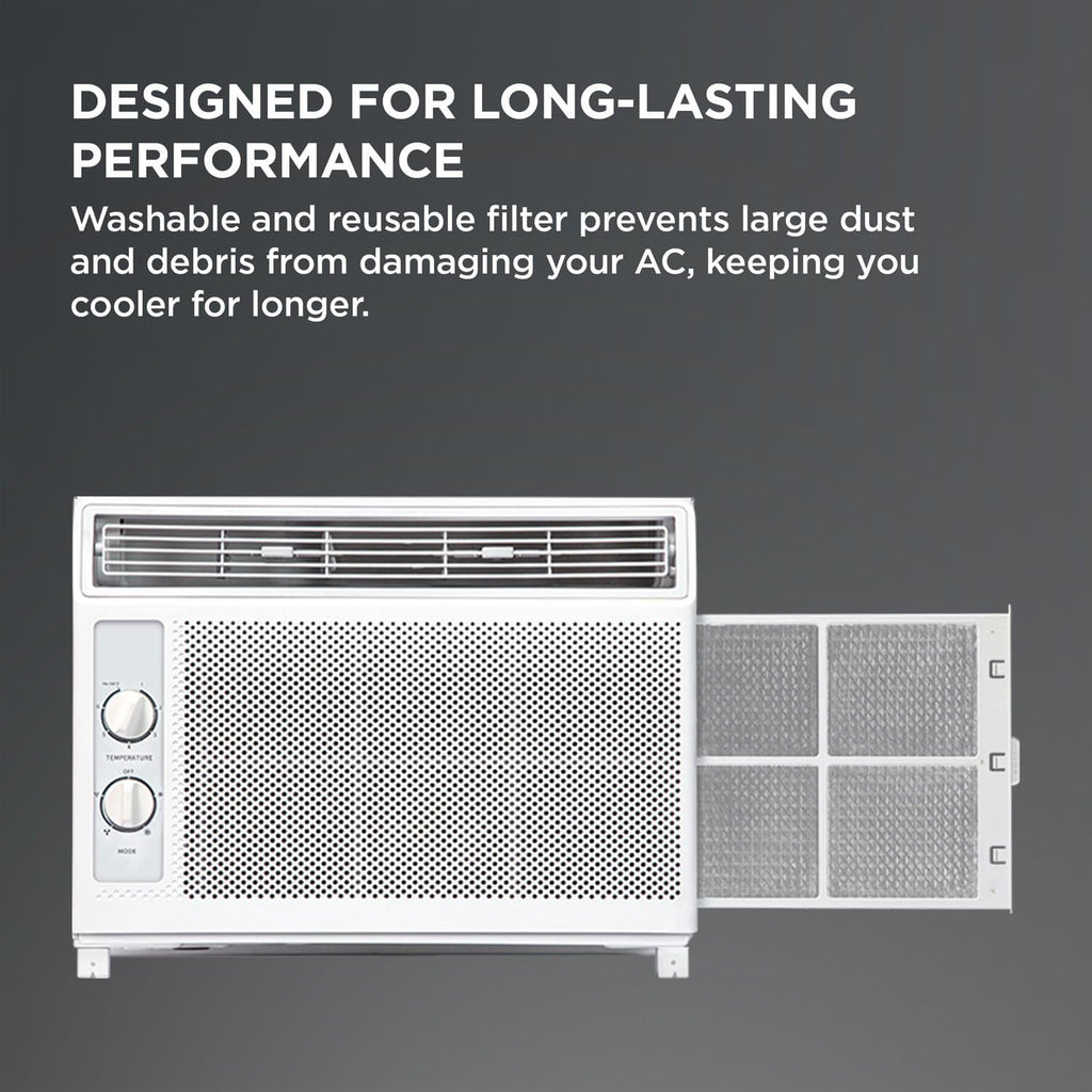 TCL 5000 BTU Window Air Conditioner, Compact Energy Efficient AC Unit with Fan & Reusable Filter for Bedroom, Living Room, Garage, Other Rooms Up To 150 Sq. Ft.