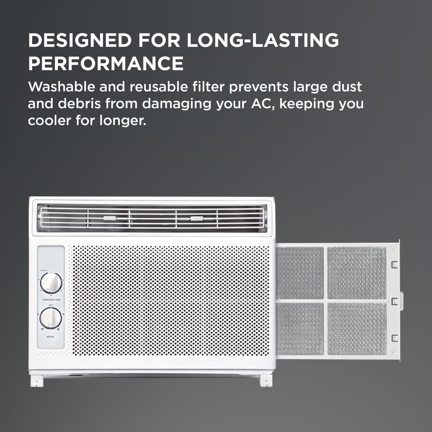 TCL 5000 BTU Window Air Conditioner, Compact Energy Efficient AC Unit with Fan & Reusable Filter for Bedroom, Living Room, Garage, Other Rooms Up To 150 Sq. Ft.
