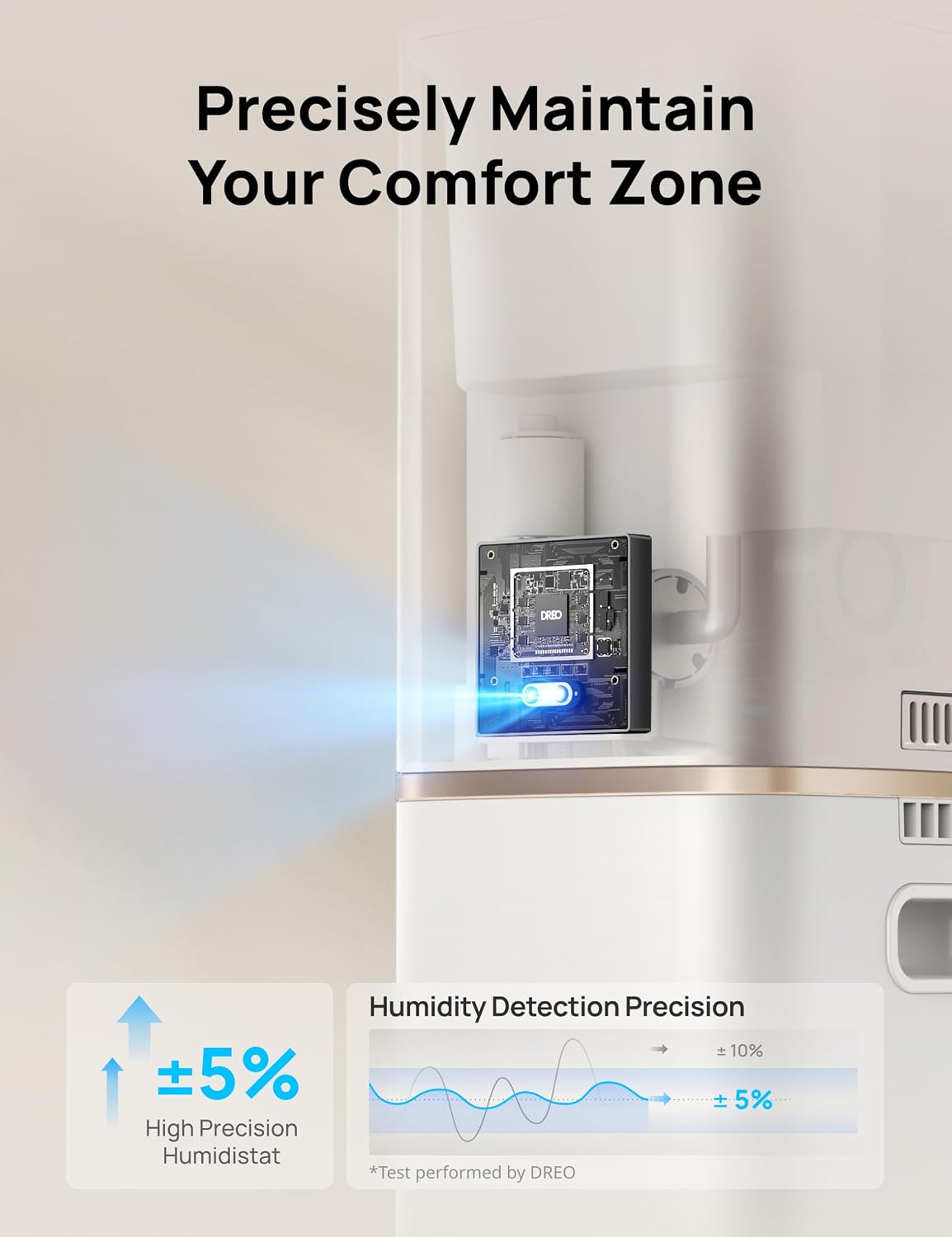 DREO HM735S 11L Smart Humidifier Large Room 700 ft², 100H Cool Mist Air Humidifiers for Bedroom, Top-Fill, Clean Tank Technology, 26dB, Auto Mode, Aroma Box, RGB, Remote & APP Control, Baby, Starlight