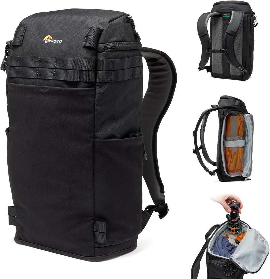 Lowepro ProTactic Lite BP 150 AW III Laptop Backpack, Top and Side access, Professional Camera Bag, DSLR/Drones/Mirrorless, Up to 14' Laptop, Rain Cover, for Photographer, Videographer, Volume 25L