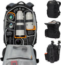 Lowepro ProTactic BP 450 AW III Camera Backpack, 4-point Access, Professional Camera Bag, DSLR/Drones/Mirrorless, Up to 16' Laptop, Rain Cover, for Photographer,Videographer, Volume 28L